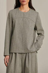 GRIS CHINE BLOUSE CLARISSE