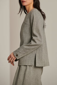 GRIS CHINE BLOUSE CLARISSE