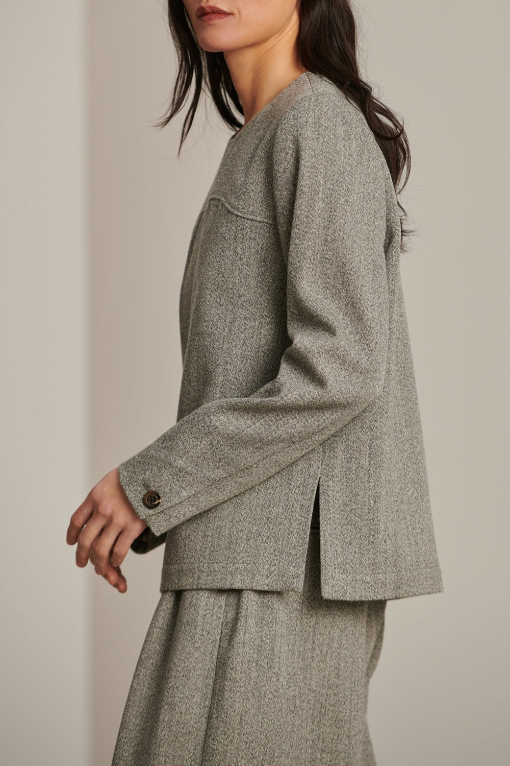 GRIS CHINE BLOUSE CLARISSE