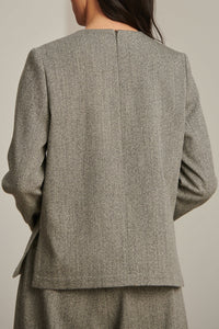 GRIS CHINE BLOUSE CLARISSE