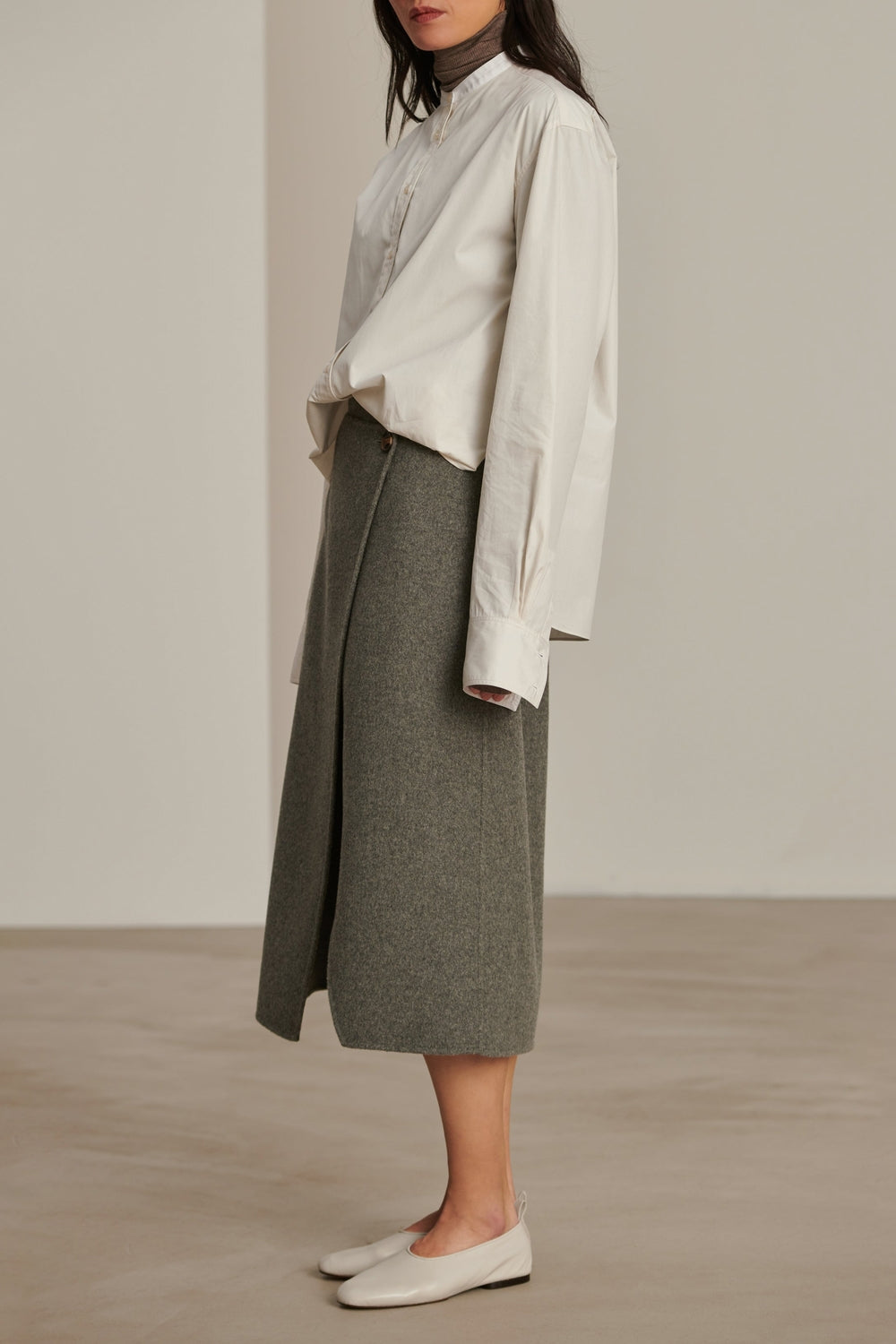 GRIS CLAIR CHINE JUPE WALES