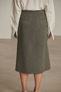 GRIS CLAIR CHINE JUPE WALES