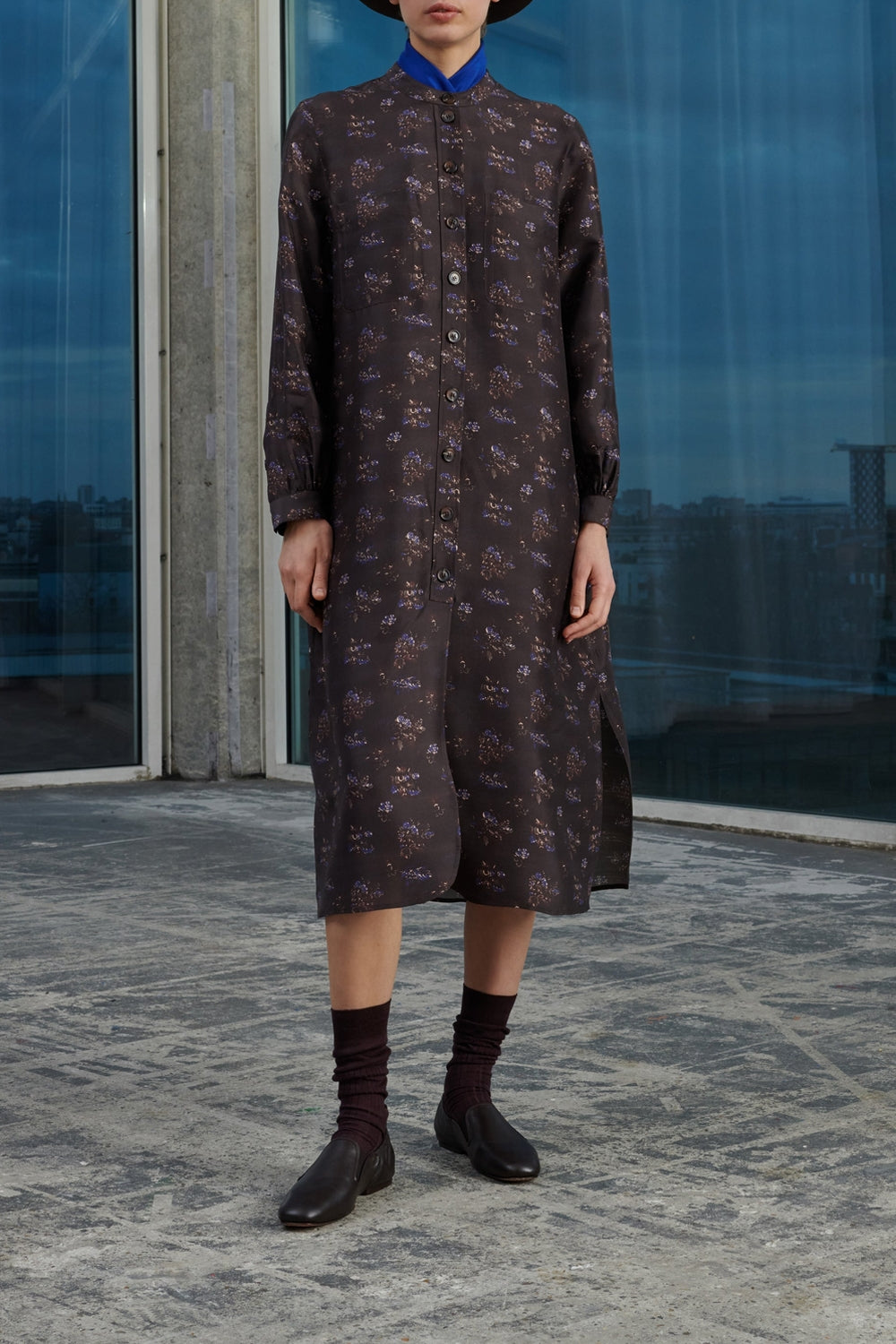 Lauren silk midi dress - Plum & Blue