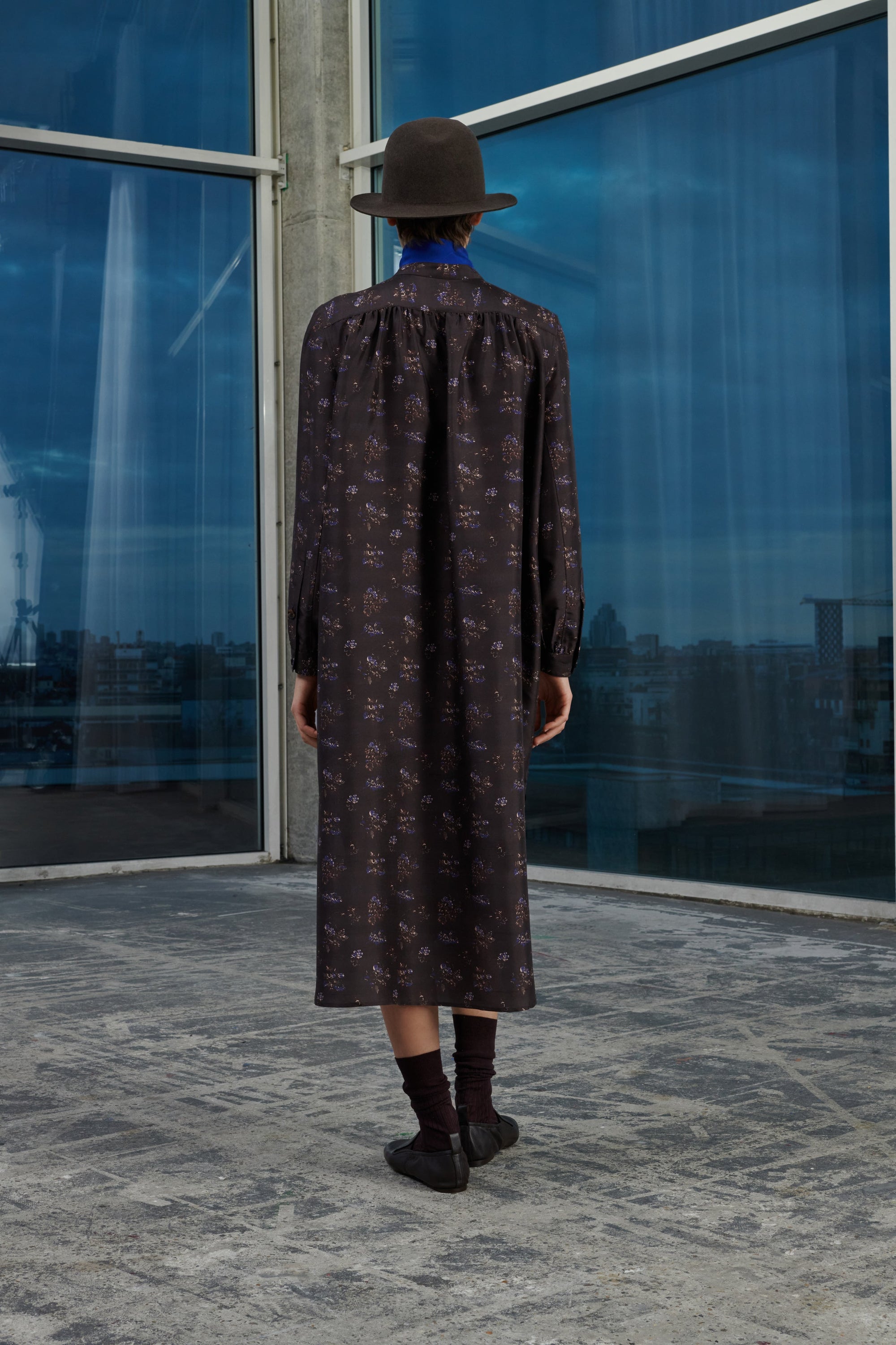 Lauren silk midi dress - Plum & Blue