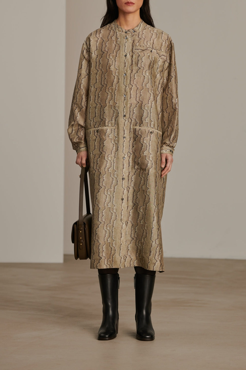 GRIS/VERT ROBE CHAINE & TRAME BELLE