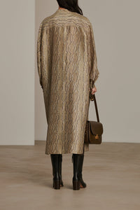 GRIS/VERT ROBE CHAINE & TRAME BELLE