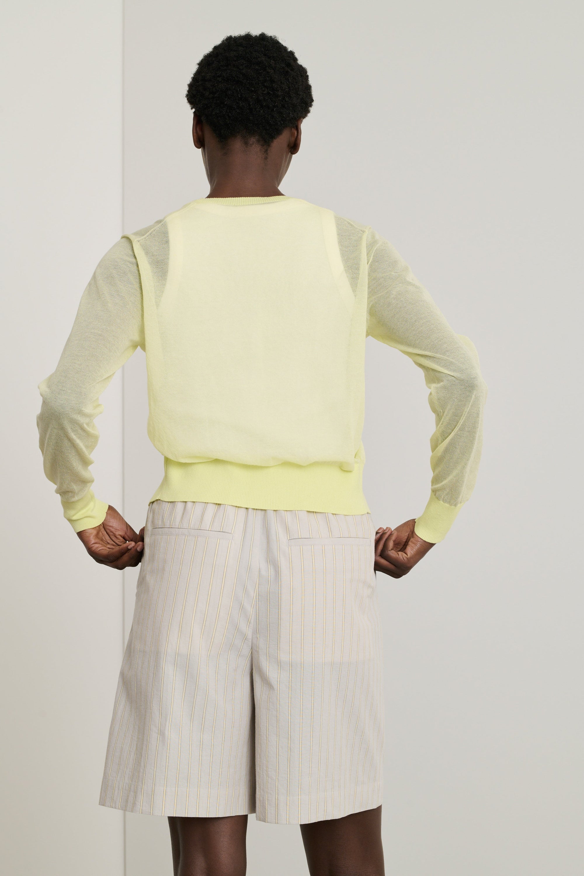 GRIS CLAIR/ECRU SHORT EMERIC