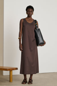 MARRON ROBE JERSEY DELIA