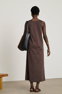 MARRON ROBE JERSEY DELIA
