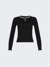 Out - Moon Logo Bicolor Jersey Ls T-Shir - Multicolore