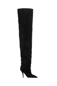 Cuissardes Ines en daim - Off Black