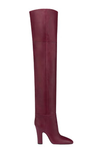 Cuissardes Lavinia 100 en cuir - Rouge Noir