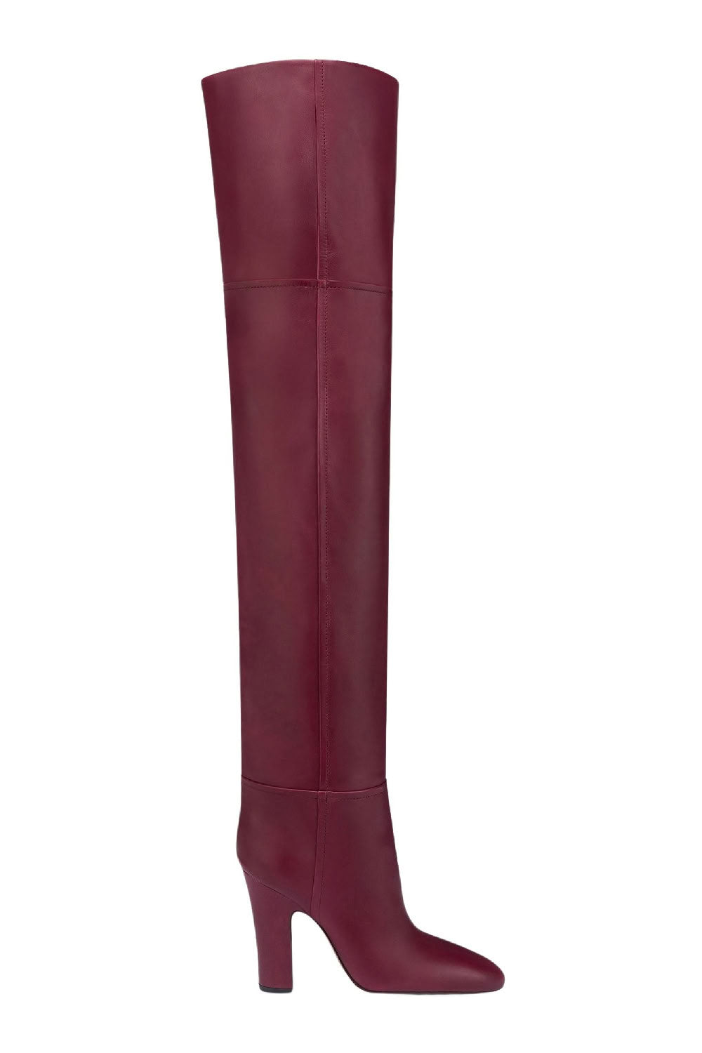 Cuissardes Lavinia 100 en cuir - Rouge Noir