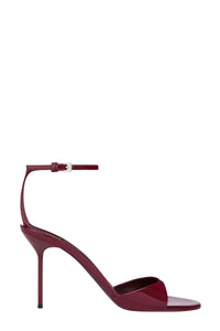 Sandales à talons Lidia 90 en cuir verni - Rouge Noir