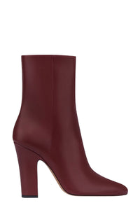 Bottines Lavinia 100 en cuir - Rouge Noir