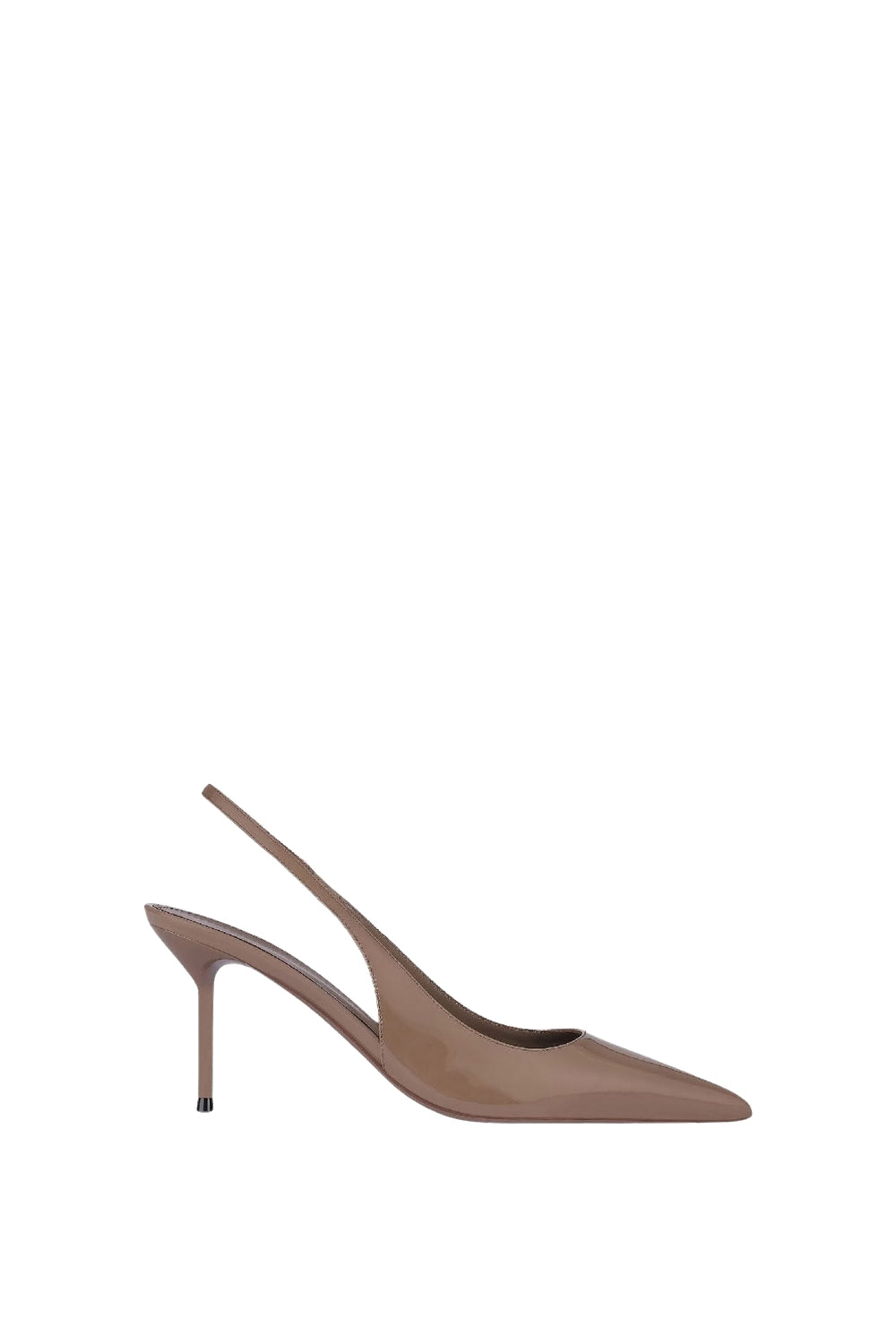 Slingbacks Lidia 70 en cuir verni - Taupe