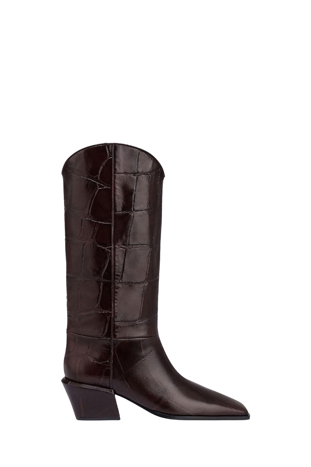Bottes Bettina 50 en cuir embossé - Rouge Noir