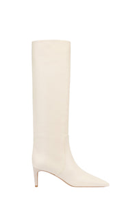Bottes Stiletto 60 en cuir - Vanilla