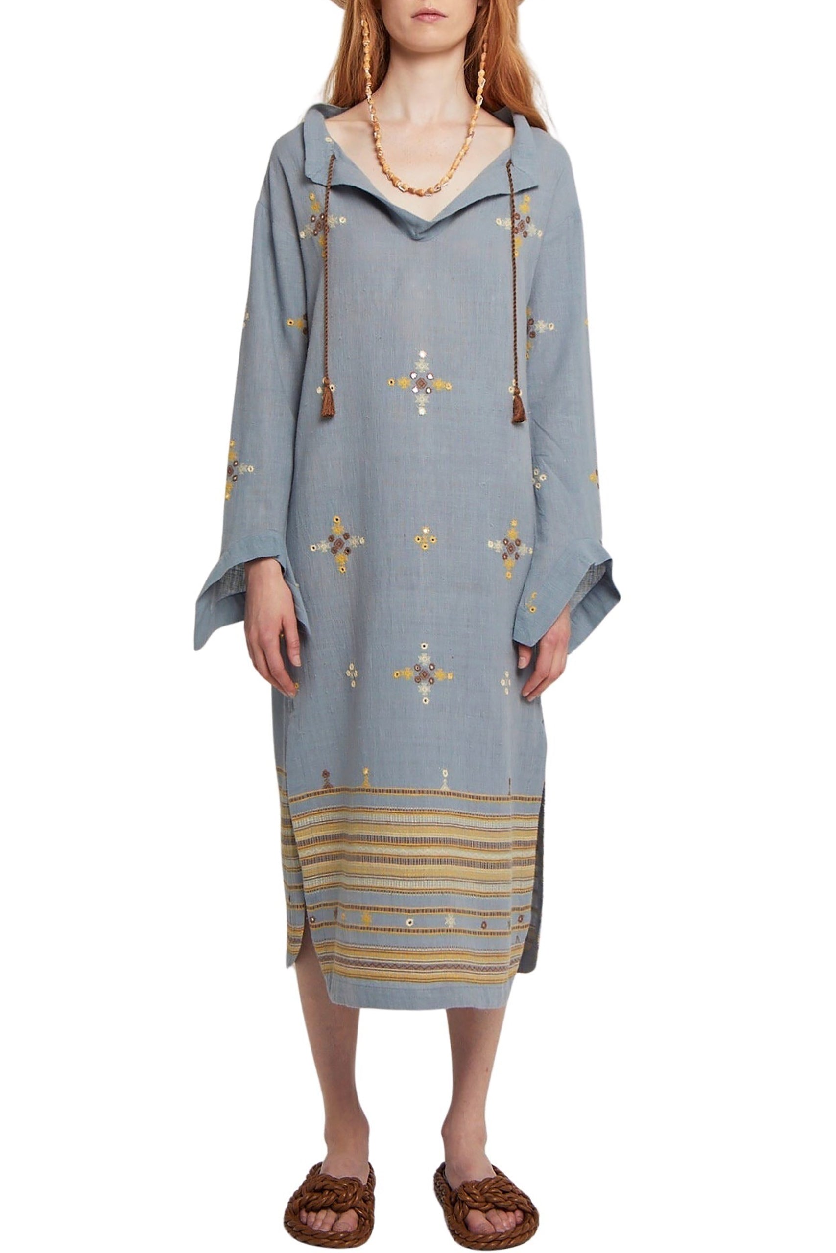Robe longue Knotting ample - Blue