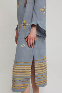 Robe longue Knotting ample - Blue