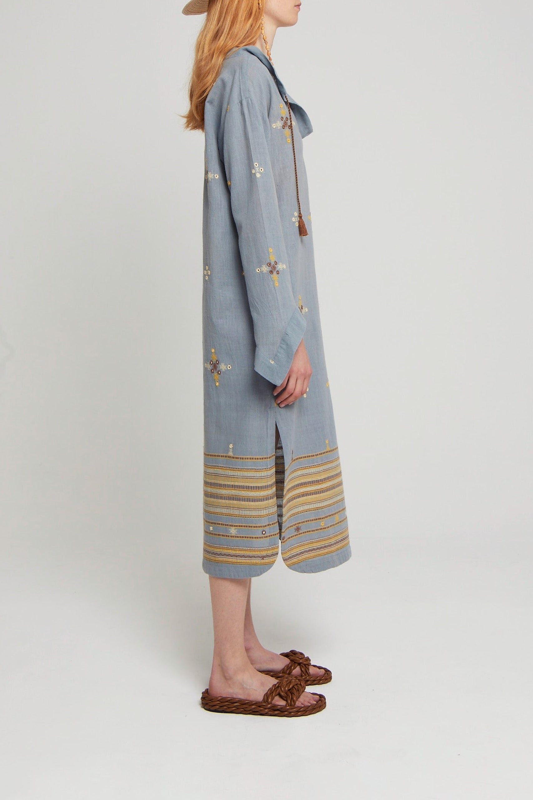 Robe longue Knotting ample - Blue