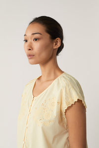 JAUNE PALE _ Chemise Pommette en coton - Jaune pale