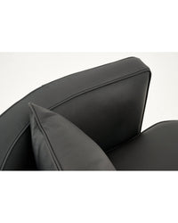 FAUTEUIL NELIA CUIR NOIR