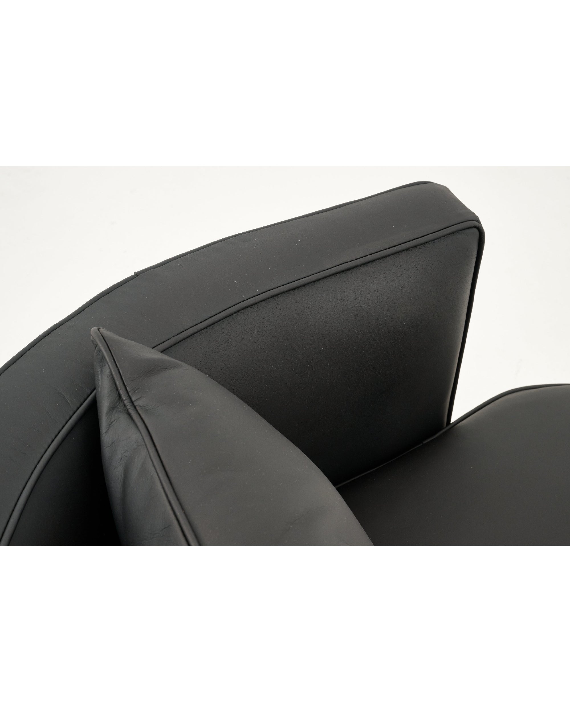 FAUTEUIL NELIA CUIR NOIR