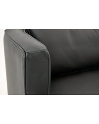 FAUTEUIL NELIA CUIR NOIR
