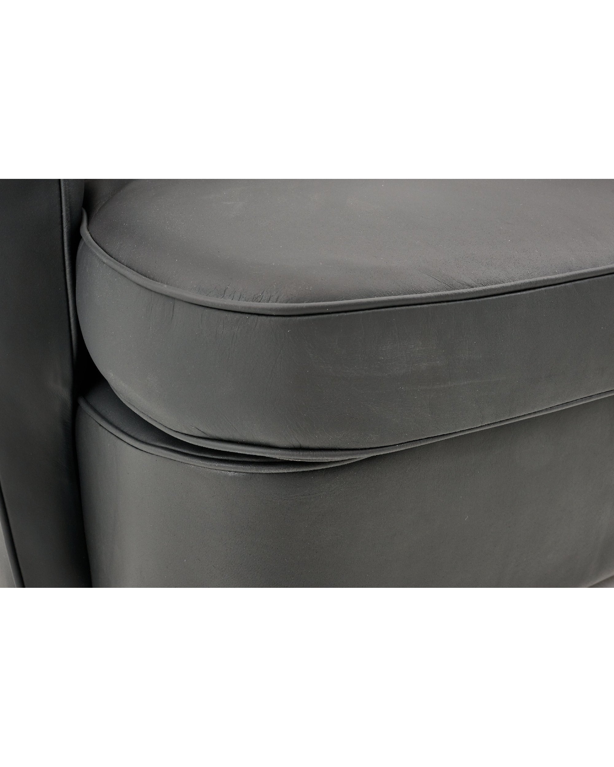 FAUTEUIL NELIA CUIR NOIR