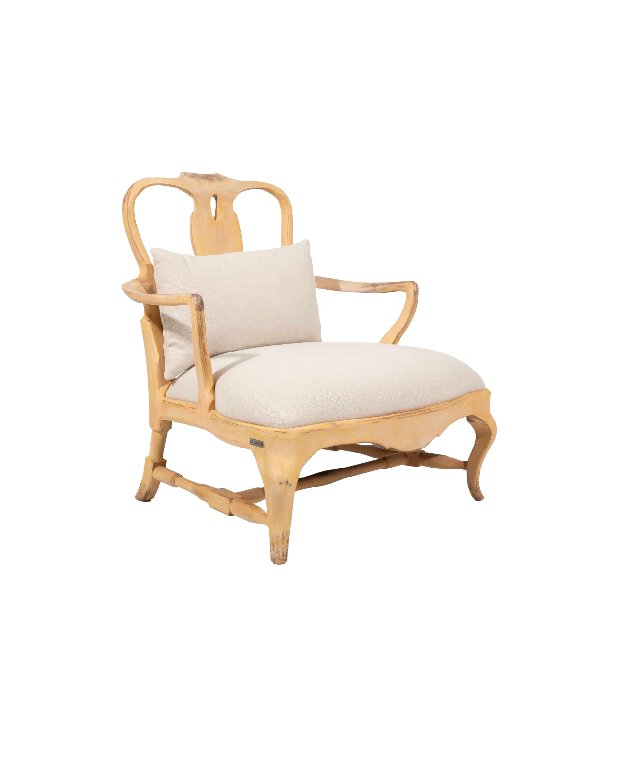 Fauteuil Mirrah en tissu - Off white