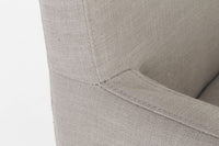 CHAISE BILLY III TISSU NATUREL