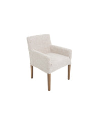 Chaise Billy tweed en tissu - Off white