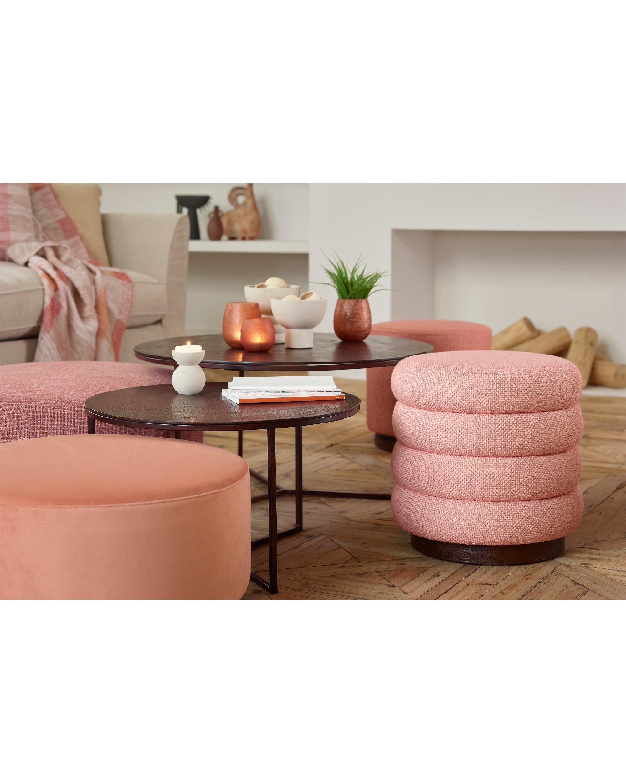 POUF LUCAS @40 ROSE