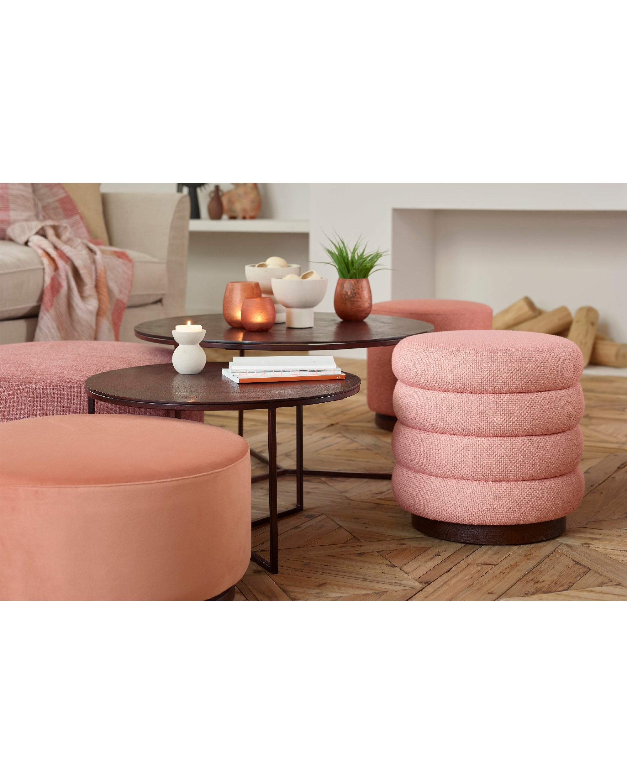 POUF LUCAS @60 ROSE