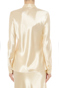Chemise en satin à manches longues - Ivory