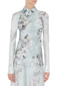 Chemise en satin lavé avec imprimé dégradé - Fantasy Ice Grey