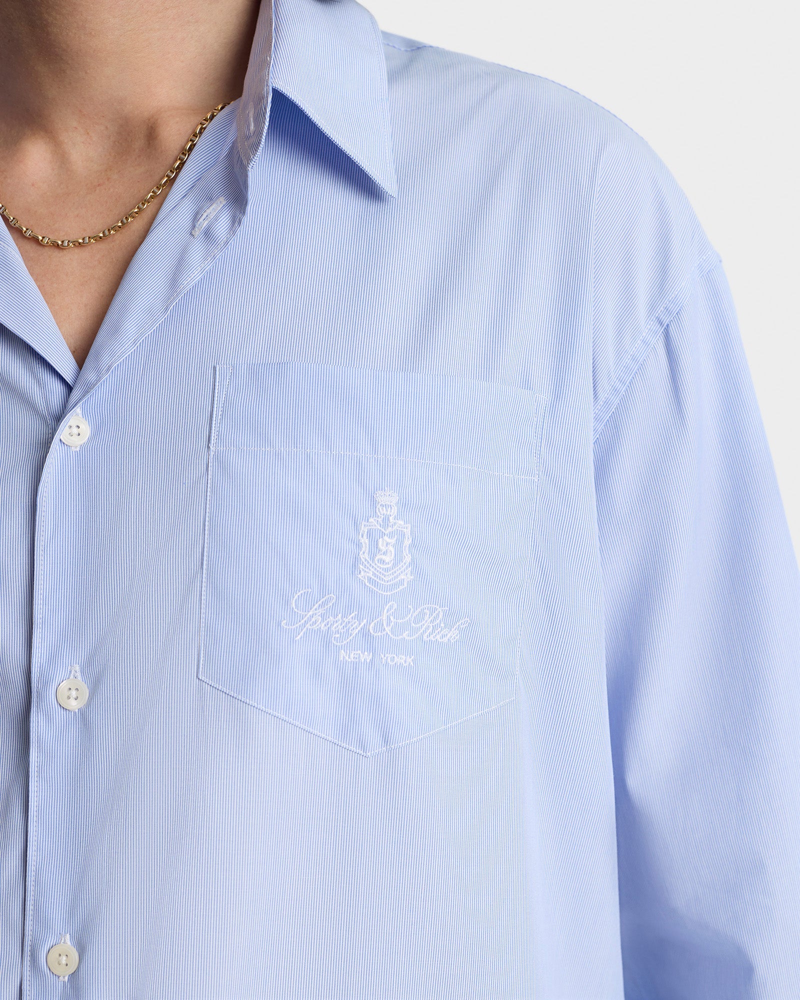 Chemise Vendome oversize à rayures - Blue Striped