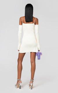 Bow short dress - Ivory