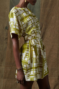 ABSINTHE/ECRU ROBE CHAINE & TRAME SUN