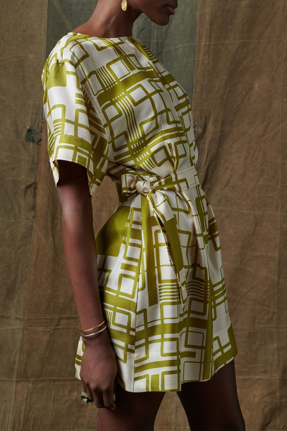 ABSINTHE/ECRU ROBE CHAINE & TRAME SUN