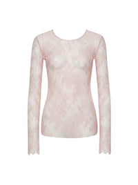 Sheer lace top - Pink