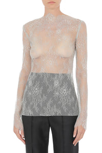 Sheer lace top - Pink