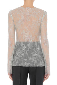 Sheer lace top - Pink