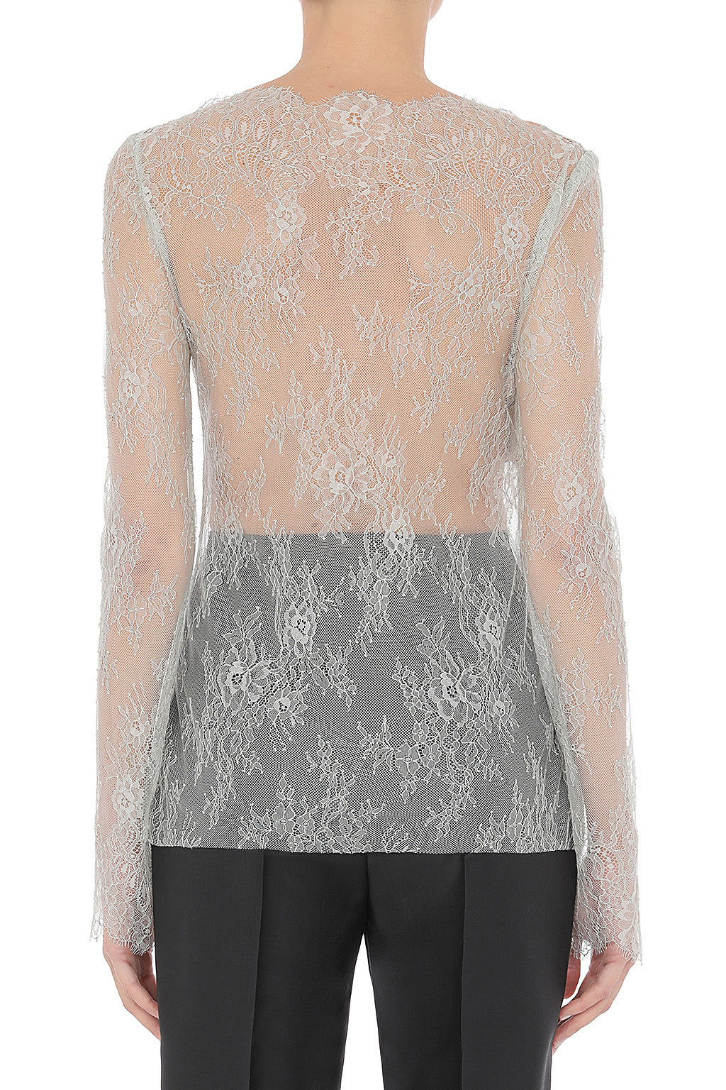 Sheer lace top - Pink