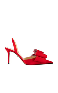 Le Cadeau 85 satin slingback - Red