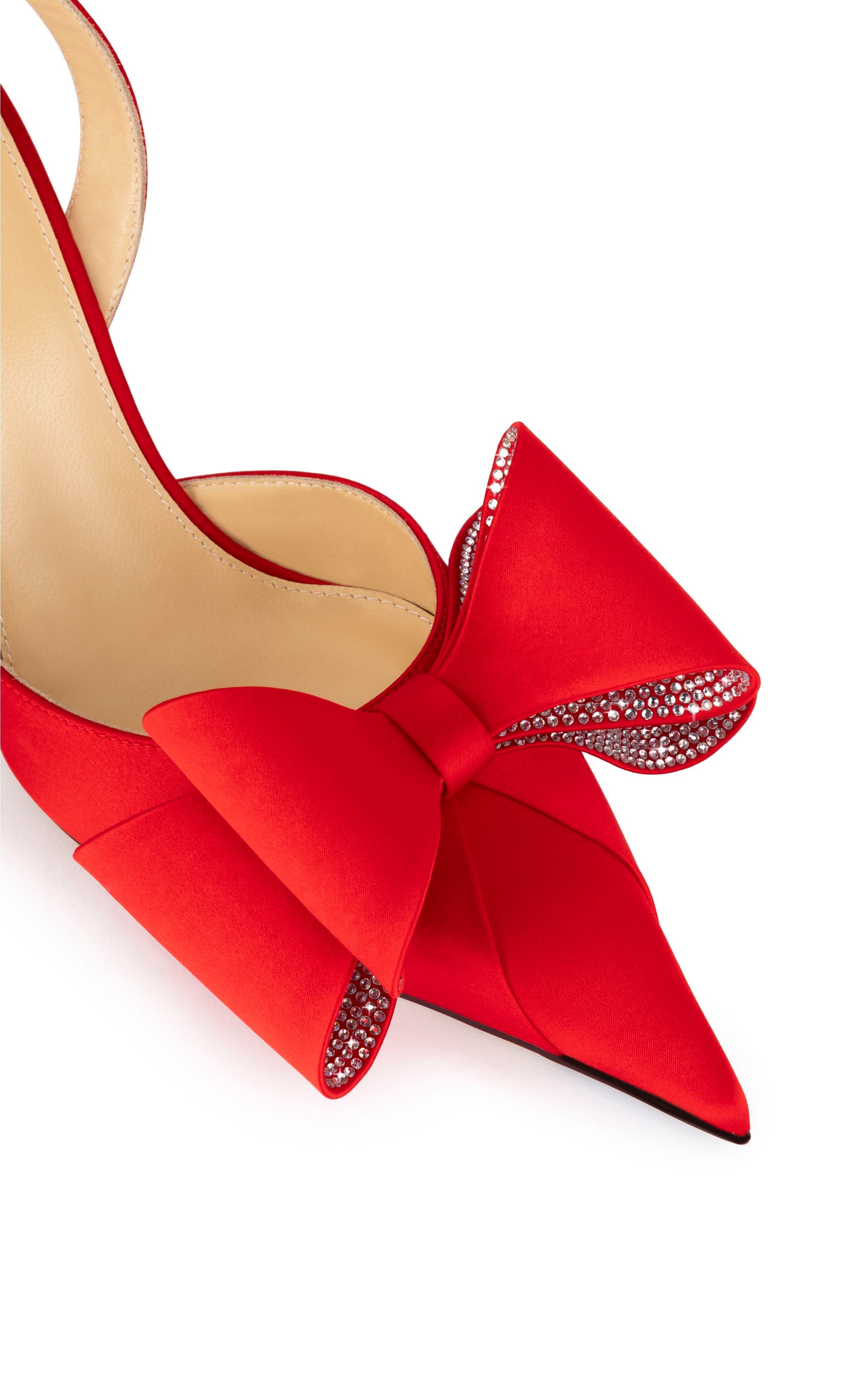 Le Cadeau 85 satin slingback - Red