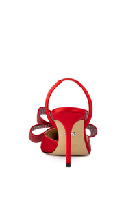 Le Cadeau 85 satin slingback - Red