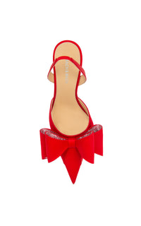 Le Cadeau 85 satin slingback - Red