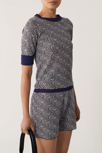 BLEU/ECRU SHORT POPPY